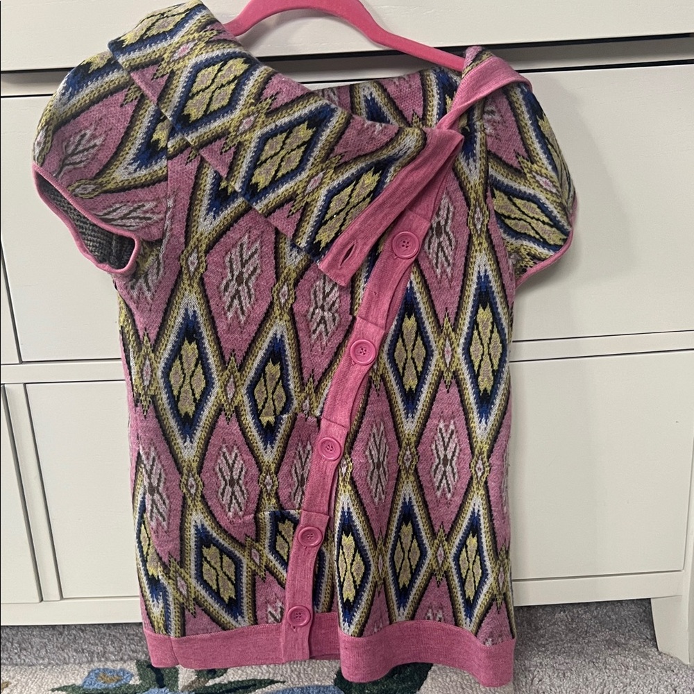 Anthropologie (moth) diamond print wool sweater XS